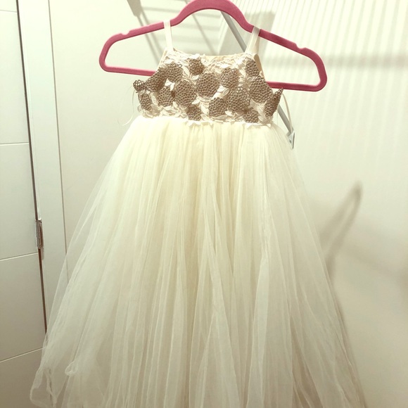 Hand made flower girl tulle dress - Picture 1 of 4